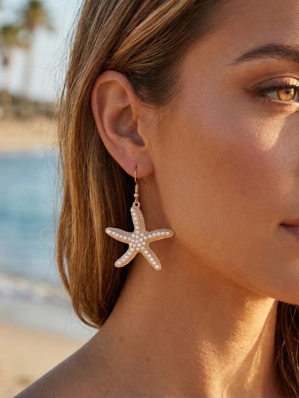 Starfish Dangle Earrings NWT 2.5” Coastal Nautical Beach Jewelry
C4